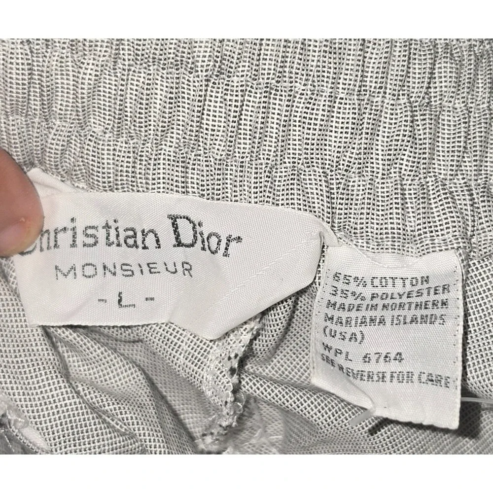 Vtg Christian Dior Monsieur Gray Pleated‎ Shorts Sz Large NWT Deadstock Preppy